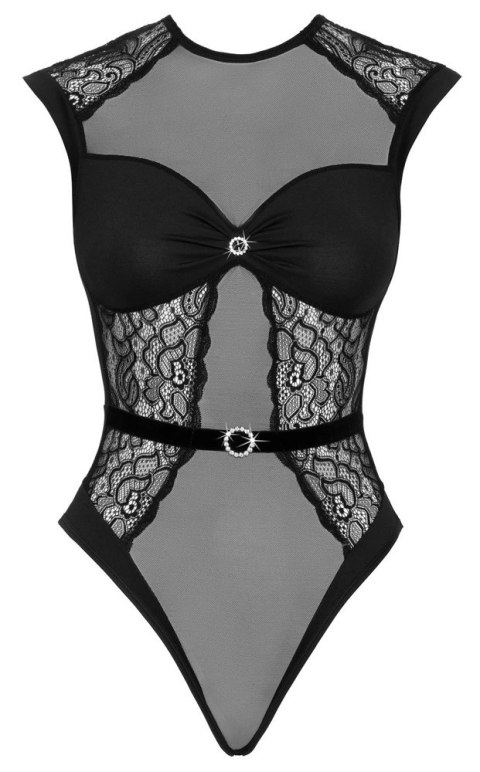Cottelli Lingerie Body L/XL z koronką i ozdobnymi kryształkami