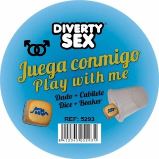 DIVERTY SEX DIABLO PICANTE - Złota kostka z pozycjami + kubek, 30mm