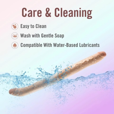 Dr. Skin Plus model podwojny 35,5 cm silikonowy, elastyczny, beżowy