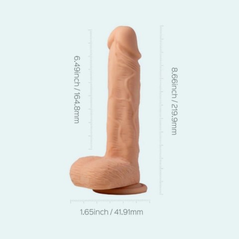 HoneyPlayBox Paxton - Anatomiczny model obrotowo-wibrujący 21,9 cm z mocowaniem
