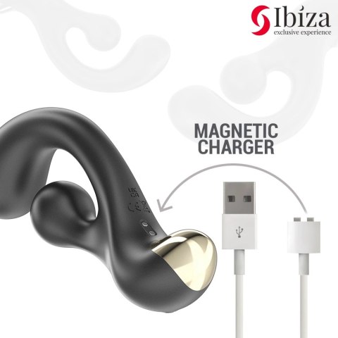 IBIZA Model 8435565958961 - Stymulator wibracyjno-obrotowy USB, fioletowy