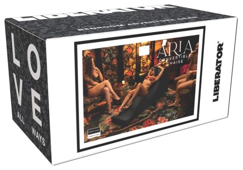 Liberator Aria Flip Chaise 22" czarna - ergonomiczna leżanka składana