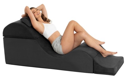 Liberator Aria Flip Chaise 22" czarna - ergonomiczna leżanka składana