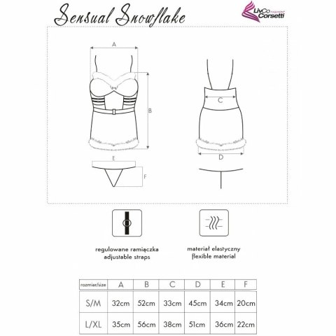 LivCo Corsetti Fashion LC 90603 Świąteczny Komplet Koszulka + Stringi + Opaska L/XL