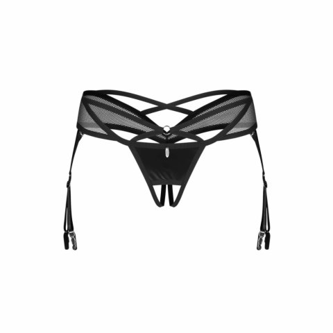Obsessive Dominna String Bezszwowy z Odsłonięciem Czarny S/M