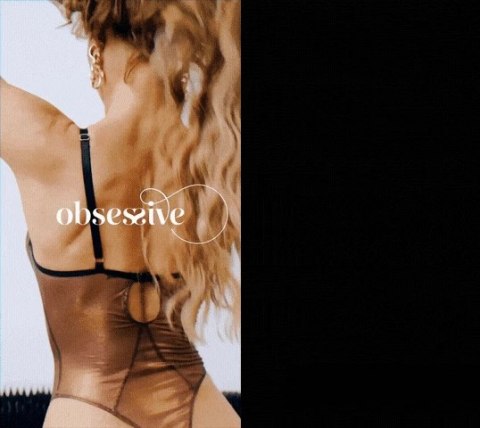 Obsessive Soranna Body brązowy z transparentnej siateczki open-crotch