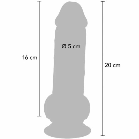 TOYJOY Get Real Deluxe Extra Thick 20 cm - anatomiczny model z przyssawką