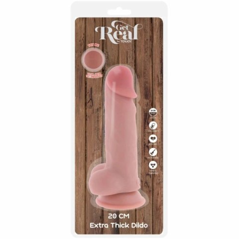 TOYJOY Get Real Deluxe Extra Thick 20 cm - anatomiczny model z przyssawką