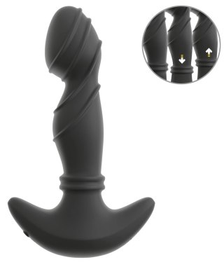 ANOS Moving Rings - silikonowa maszyna intymna z ruchomymi pierścieniami, czarna