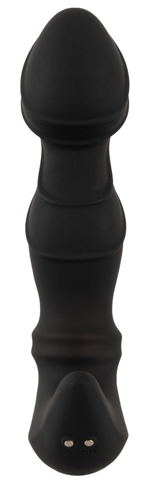 ANOS Moving Rings - silikonowa maszyna intymna z ruchomymi pierścieniami, czarna