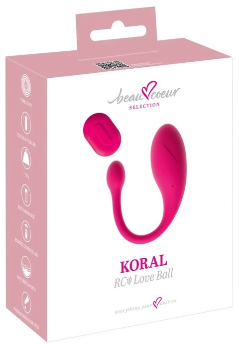 Beau Coeur Koral RC Love Ball - kulka treningowa z pilotem, fioletowa