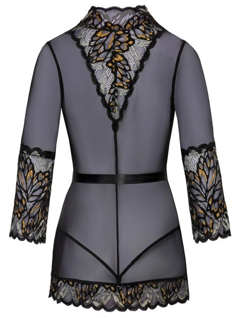 Kissable Kimono Lace L/XL - Krotki szlafrok z koronką i pasem