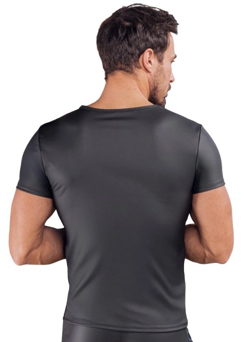 NEK Koszula Męska XL Czarna z Niebieskimi Akcentami i Siateczką