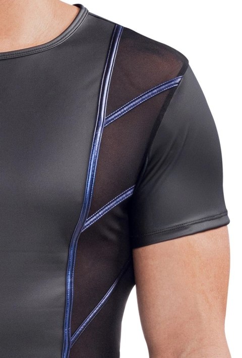 NEK koszulka męska 2XL czarna z niebieskimi akcentami, siateczka