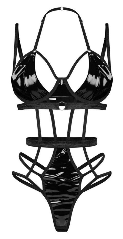 Obsessive Keira Lise Body L/XL Czarny Winylowy Model z Regulacją