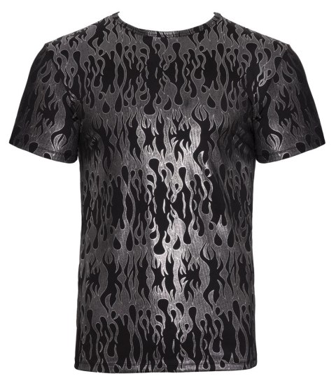 Svenjoyment Koszula Męska 2XL Czarna z Srebrnym Wzorem Metalicznym