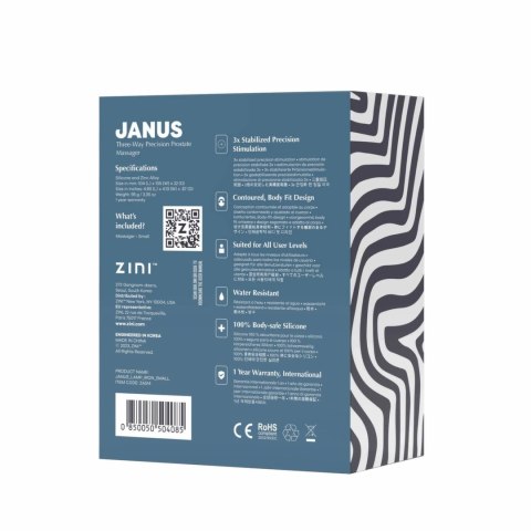 Zini Janus Lamp Iron S Bordeaux - anatomiczny masażer z cynkiem