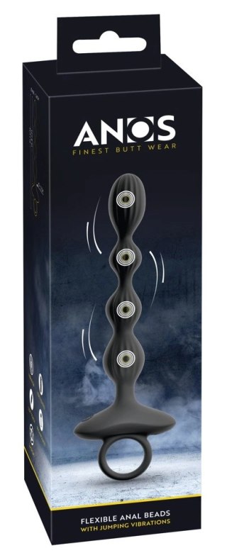 ANOS Flexible Beads model wibrujący silikonowy 21,1 cm czarny