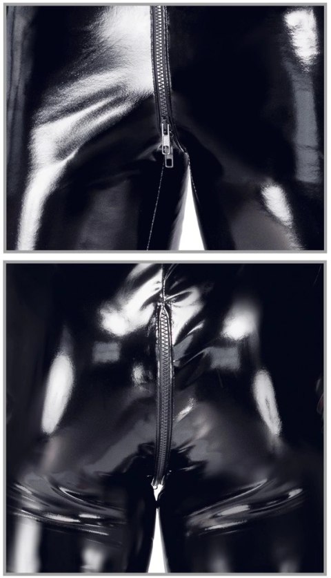 Black Level Kombinezon Męski Winylowy Krotki Czarny Rozmiar M