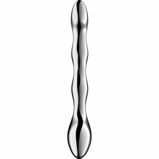 Satisfyer Cosmic Crest 2 - dwustronny model ze stali nierdzewnej 20,5 cm
