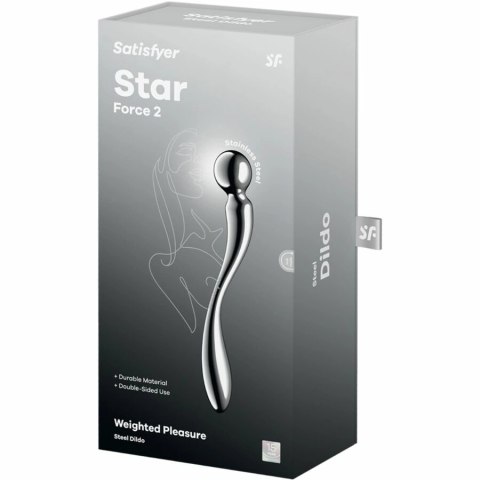 Satisfyer Star Force 2 - dwustronny masażer ze stali nierdzewnej