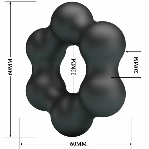 Crazy Bull Clauzell Model 10 silikonowy pierścień regulowany czarny 60 mm