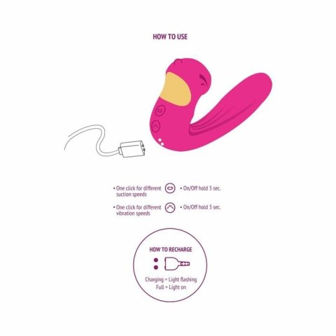 XOCOON Celestial Love Fuksja - stymulator dwusilnikowy dla par