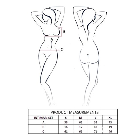 PASSION Intimari Komplet Bielizny Koronkowej Rożowy S/M Luksusowy