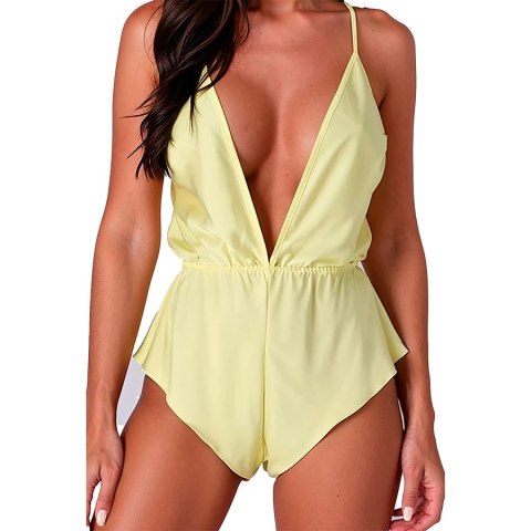 PASSION SENSIE Body Satynowe Lemon S/M - Elegancki Uniwersalny Fason