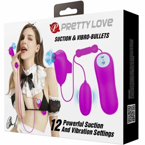 Pretty Love PulseWave Violet - Model z 12 trybami wibracji i fal ssących