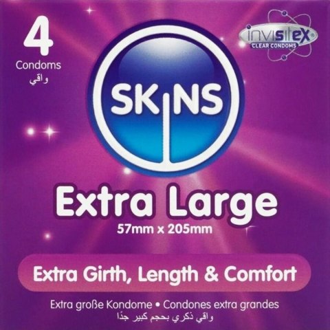 SKINS Extra Large Premium prezerwatywy waniliowe 4 sztuki