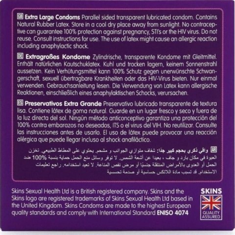 SKINS Extra Large Premium prezerwatywy waniliowe 4 sztuki