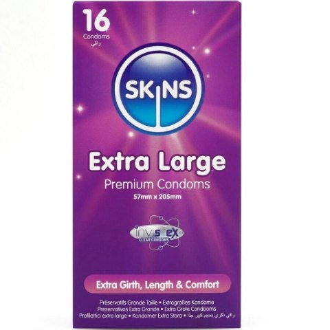 Skins Extra Large Premium 16 szt. - prezerwatywy o powiększonym rozmiarze