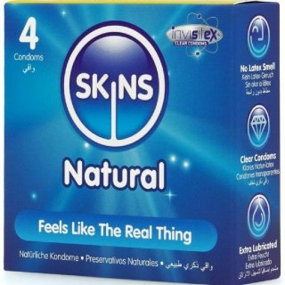 Skins Natural Premium - prezerwatywy ultracienkie waniliowe 4 szt.