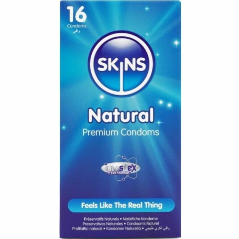 Skins Natural Premium prezerwatywy waniliowe 16 sztuk ultracienkie