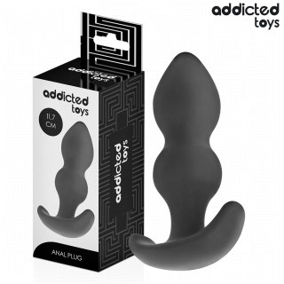 Addicted Toys Korek Anatomiczny L 11,7 cm silikonowy czarny