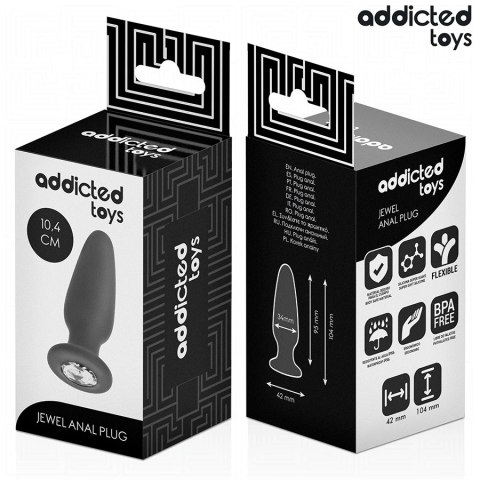 Addicted Toys Korek Anatomiczny z Ozdobą M 10,4 cm silikonowy
