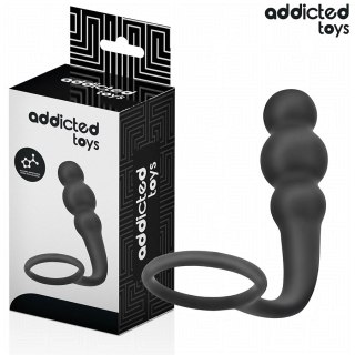Addicted Toys Model 1 - anatomiczna zatyczka z pierścieniem, silikon medyczny