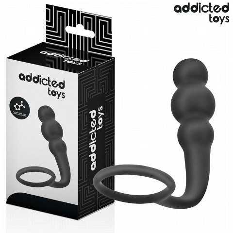 Addicted Toys Model 1 - anatomiczna zatyczka z pierścieniem, silikon medyczny