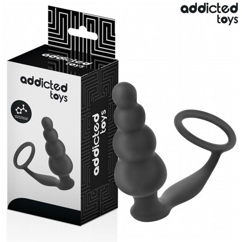 Addicted Toys Model 5 - Korek z pierścieniem, silikon medyczny, 235 mm