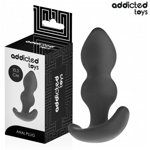 Addicted Toys Plug S 10,3 cm silikonowy model kulisty czarny