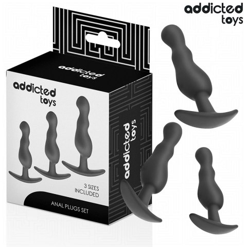 Addicted Toys Zestaw 3 anatomicznych zatyczek silikonowych Model 1