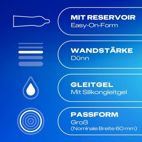 Durex Hautnah Extra Gross 10 szt. anatomiczne prezerwatywy XXL 60mm