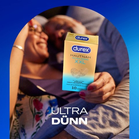 Durex Hautnah Extra Gross 10 szt. anatomiczne prezerwatywy XXL 60mm
