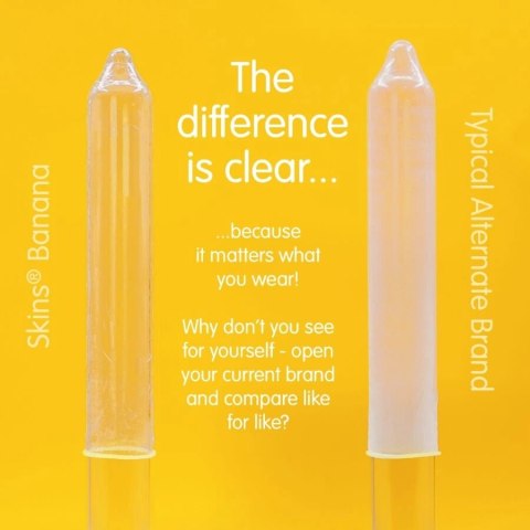 Skins Banana Premium - prezerwatywy smakowe bananowe 4 sztuki