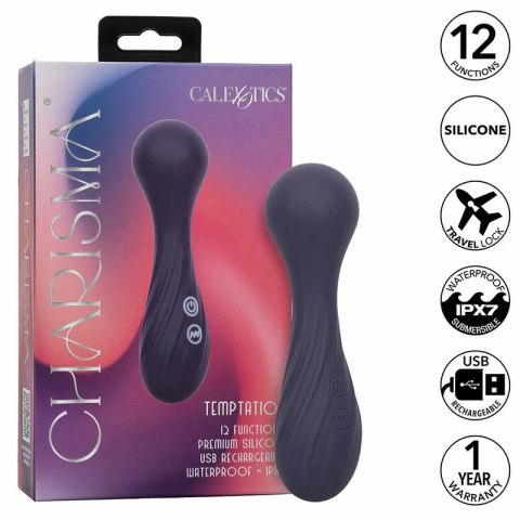 CalExotics Charisma Temptation masażer 12 trybow fioletowy IPX7 USB