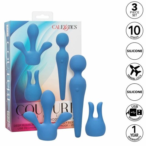 CalExotics Couture Kit Body Wand Niebieski 10 trybow wodoodporny