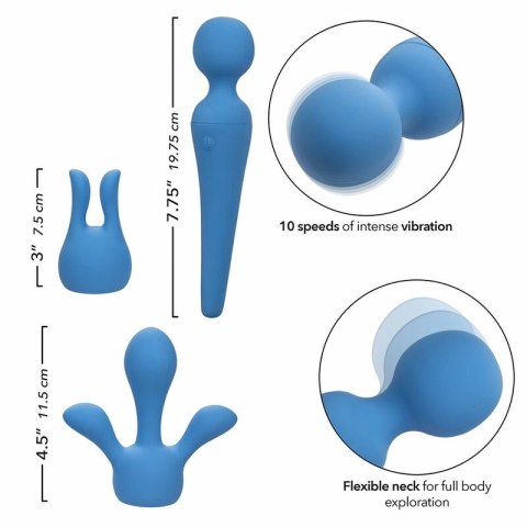 CalExotics Couture Kit Body Wand Niebieski 10 trybow wodoodporny