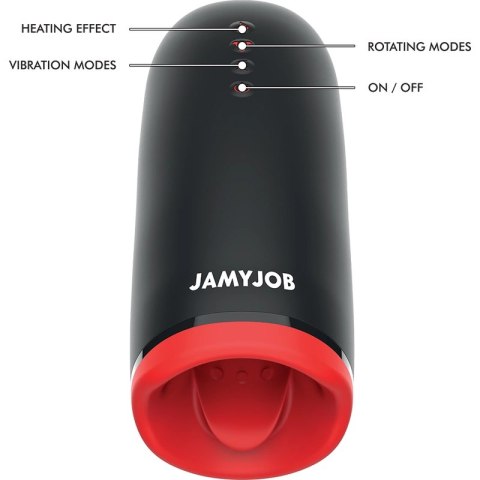 Jamyjob Spin-X - Intymna maszyna rotacyjno-grzewcza, silikon, ładowalna