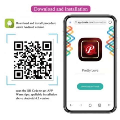 Pretty Love Catalina Massager Lilac - masażer sterowany aplikacją, fioletowy